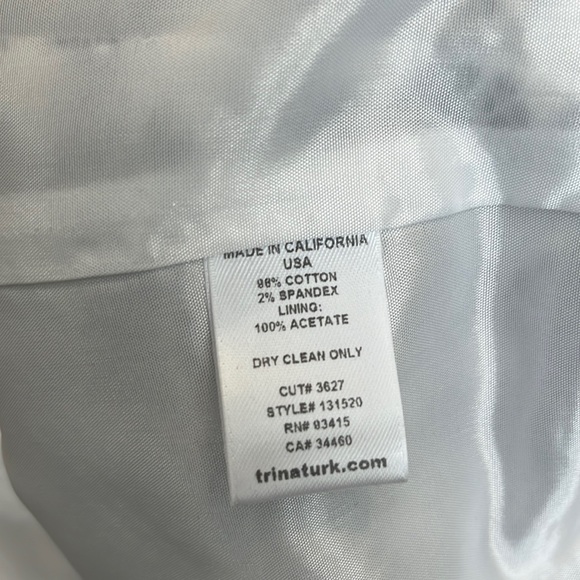 Trina Turk Patterned Front Slit Mini Skirt, Black and White, size 4 - Picture 15 of 16